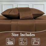 Queen Size Luxury Satin Sheet Set, 4 Pieces
