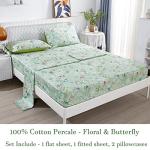 Sage Green Floral King Size Sheet Set