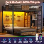 Stylish Full Over Twin Bunk Bed with Storage