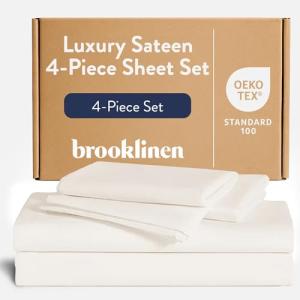 Brooklinen Luxury Cotton Sateen Sheet Set - Cream