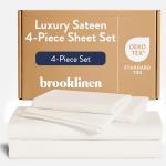 Brooklinen Luxury Cotton Sateen Sheet Set - Cream