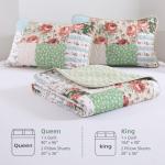 Anibedding Queen Floral Patchwork Quilt Set