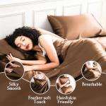 Queen Size Luxury Satin Sheet Set, 4 Pieces