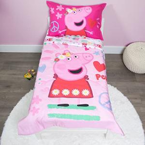 Peppa Pig 4-Piece Toddler Bedding Set in Pink
