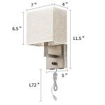 Wall Mount Light with Dimmer and USB Ports