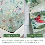 Sage Green Floral King Size Sheet Set
