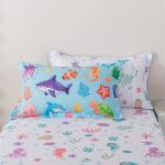 Ocean-Themed Twin Kids Bedding Set with Comforter