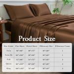 Queen Size Luxury Satin Sheet Set, 4 Pieces