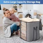 Fixwal 4-Pack Extra Large Blanket Storage Bags