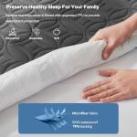 Gray Waterproof Mattress Protector for Full Bed