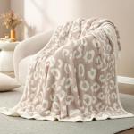 Leopard Throw Blanket, Reversible & Ultra Soft