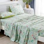 Sage Green Floral King Size Sheet Set