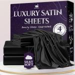 Luxury Satin Queen Bed Set with Deep Pockets