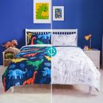 Dinosaur Twin Comforter Set for Kids - 5 Pieces
