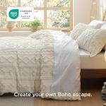 Bedsure Boho Kids Duvet Cover King Size（Duvet Insert/Comforter not Included - Tufted King Duvet Cover for All Seasons,Soft Shabby Chic Boho Bedding (Beige, 104" x 90")