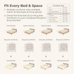 Litanika King Size Comforter Set Beige, 3 Pieces Cream Tufted Boho Farmhouse Bedding Comforter Sets, Lightweight Fluffy Comforter Bed Set for All Season (104x90In Comforter and 2 Pillowcases)