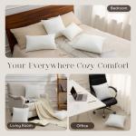 Phantoscope Pillow Inserts, Hypoallergenic 100% Virgin Fiber Square Form Microfiber Throw Pillow Inserts, Couch Bed Pillows 45x45 cm, 18x18 Inch (Pack of 4)