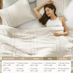 Comfort Spaces Cream King Size Duvet Cover Set - 3 Pieces Pintuck Pleated Duvet Cover, All Season Lightweight, Extra Softness Pre-Washed Microfiber King Bedding Cover Shams