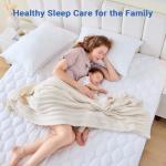 MUXHOMO Queen Mattress Protector, 100% Waterproof Quilted Mattress Cover Queen Size Bed, Noiseless Soft & Cooling Mattress Pad Cover, Deep Pocket 6"-21", White