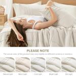 Comfort Spaces Cream King Size Duvet Cover Set - 3 Pieces Pintuck Pleated Duvet Cover, All Season Lightweight, Extra Softness Pre-Washed Microfiber King Bedding Cover Shams