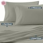 Giza Egyptian Cotton King Sheet Set - Silver Gray