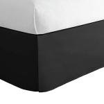 Classic Black Bed Skirt with 14" Drop