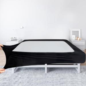 Queen Size Black Box Spring Cover – Soft & Stretchy
