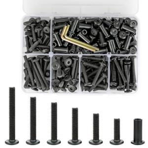 Black Hex Screws and Barrel Nuts Furniture Set