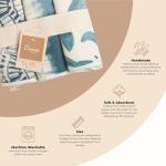 Nautical Whale Baby Burp Cloths Set of 3