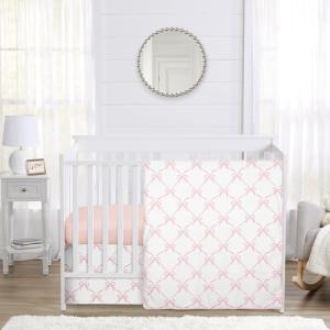Sweet Jojo Designs Pink Bows Baby Crib Set