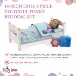 Emily Rose 6PC Plush Bedding Set for Dolls