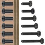 Black Hex Screws and Barrel Nuts Furniture Set