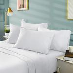 BYSURE Luxury 6-Piece White Bed Sheet Set
