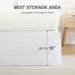 Classic White Full Bed Skirt with 15" Drop