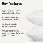 Amazon Basics 18" Hypoallergenic Pillow Inserts - 2 Pack
