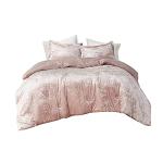Juliette Luxe Velvet Comforter Set, Blush 3 Piece