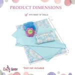 Emily Rose 6PC Plush Bedding Set for Dolls