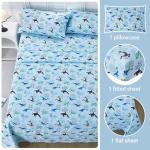 Boys Blue Ocean Twin Sheet Set with Whales