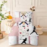 4 Piece Baseball Toddler Bedding Set for Boys