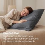 Bedsure Dark Grey Soft Microfiber Pillow Case Set