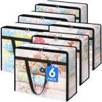 TasticTotes 6 Pack Clear Storage Bags for Bedding