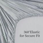 Furrnook Twin Satin Bed Sheet Set - Gray