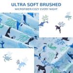 Boys Blue Ocean Twin Sheet Set with Whales