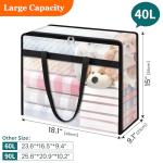 TasticTotes 6 Pack Clear Storage Bags for Bedding