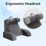 Velorose Grey Reading Pillow for Bed Comfort