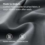 Bedsure Dark Grey Soft Microfiber Pillow Case Set