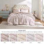 Pink Boho Tufted Full Comforter Set, 3 Pieces