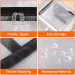 TasticTotes 6 Pack Clear Storage Bags for Bedding