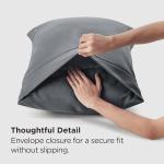 Bedsure Dark Grey Soft Microfiber Pillow Case Set