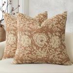 Vintage Floral Print Pillow Covers Set of 2